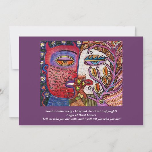 Uitnodiging voor de bruiloft van engel en duivel m (Achterkant)