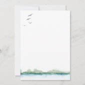 Uitnodiging voor de bruiloft van het bergmeer (Achterkant)