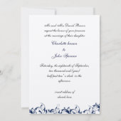 uitnodiging voor de bruiloft van marine Damask (Achterkant)