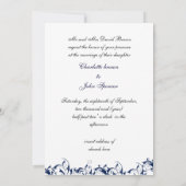 uitnodiging voor de bruiloft van marine Damask (Achterkant)