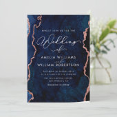 uitnodiging voor de bruiloft van marjoen blue en r (Staand voorkant)