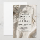 Uitnodiging voor de bruiloft van Olivia & Ethan (Voorkant / Achterkant)