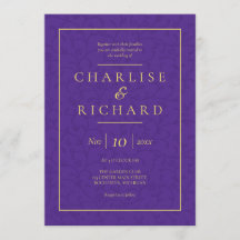 Uitnodiging voor de bruiloft van paarse wijnstokke