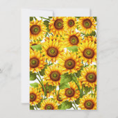 Uitnodiging voor de bruiloft van Rustige zonnebloe (Achterkant)