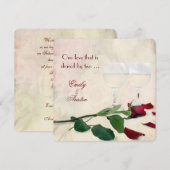 Uitnodiging voor de bruiloft van wijn en Roos (Voorkant / Achterkant)