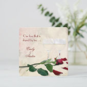 Uitnodiging voor de bruiloft van wijn en Roos (Staand voorkant)