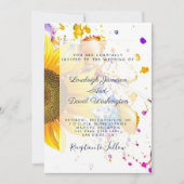 Uitnodiging voor de bruiloft van zonnebloemen (Voorkant)