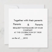 Uitnodiging voor de bruiloft van zonnebloemen (Achterkant)