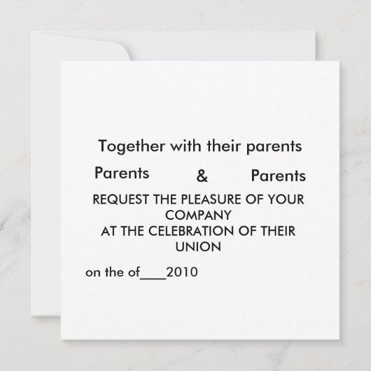 Uitnodiging voor de bruiloft van zonnebloemen (Achterkant)