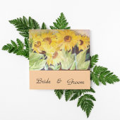 Uitnodiging voor de bruiloft van zonnebloemen