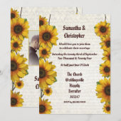 uitnodiging voor de bruinzonnebloembruiloft (Voorkant / Achterkant)