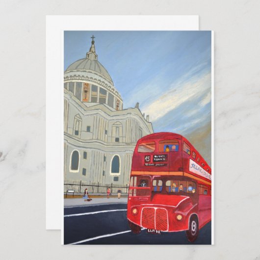 Uitnodiging voor de bus in Londen (Voorkant / Achterkant)