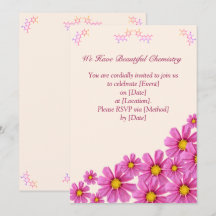 Uitnodiging voor de Chemistry Flower Party