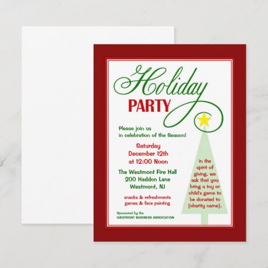 Uitnodiging voor de communautaire feestdag (Voorkant / Achterkant)