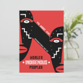 uitnodiging voor de dag van de inheemse volkeren (Staand voorkant)