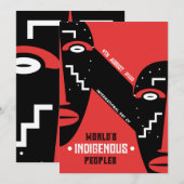 uitnodiging voor de dag van de inheemse volkeren (Voorkant / Achterkant)