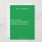 Uitnodiging voor de dag van de St. Patrick (Achterkant)