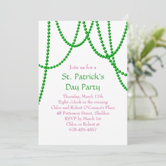 Uitnodiging voor de dag van de St. Patrick (Staand voorkant)