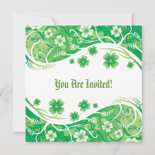 Uitnodiging voor de dag van de St. Patrick (Achterkant)