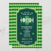 Uitnodiging voor de dag van de St. Patrick (Voorkant / Achterkant)