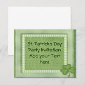 Uitnodiging voor de dag van de St. Patrick (Voorkant / Achterkant)