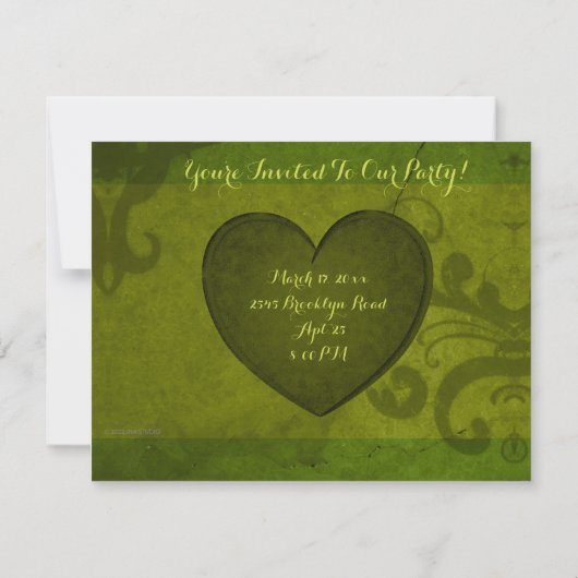 Uitnodiging voor de dag van de St. Patrick (Achterkant)