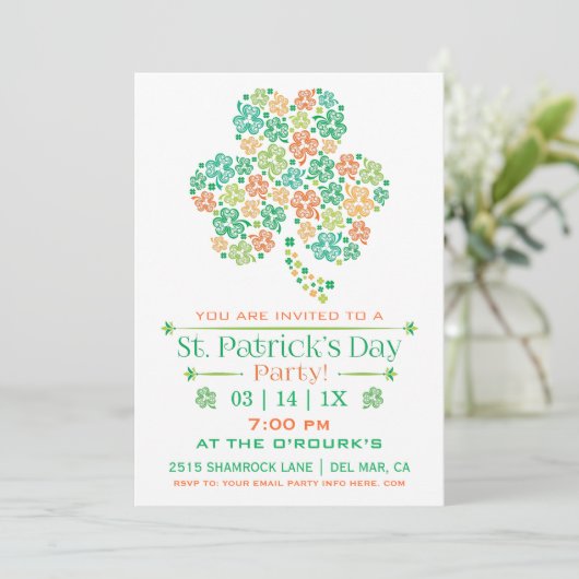 Uitnodiging voor de dag van de St. Patrick (Staand voorkant)
