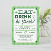 Uitnodiging voor de dag van de St. Patrick (Staand voorkant)