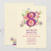 Uitnodiging voor de dag van de vrouw (Voorkant / Achterkant)