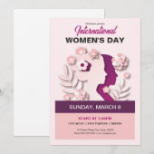 Uitnodiging voor de Dag van de Vrouw Sjabloon (Voorkant / Achterkant)