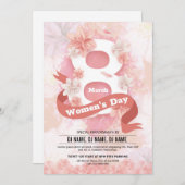 Uitnodiging voor de Dag van de Vrouw Sjabloon (Voorkant / Achterkant)