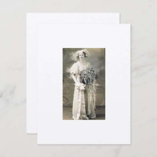 Uitnodiging voor de dag van haar huwelijk (Voorkant / Achterkant)