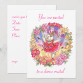 uitnodiging voor de dansoverweging - roos (Voorkant / Achterkant)