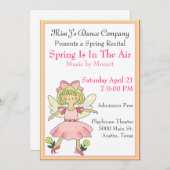 Uitnodiging voor de dansoverweging van Sweet Girl (Voorkant / Achterkant)