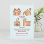 Uitnodiging voor de Decoratieve Partij van Gingerb (Staand voorkant)