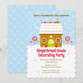 Uitnodiging voor de Decoratieve Partij van Gingerb (Voorkant / Achterkant)