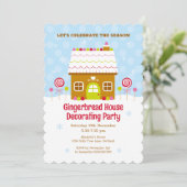Uitnodiging voor de Decoratieve Partij van Gingerb (Staand voorkant)