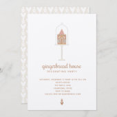 Uitnodiging voor de Decoratieve Partij van Gingerb (Voorkant / Achterkant)