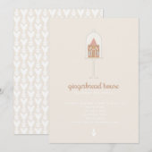 Uitnodiging voor de Decoratieve Partij van Gingerb (Voorkant / Achterkant)