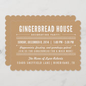 Uitnodiging voor de Decoratieve Partij van Gingerb (Voorkant / Achterkant)