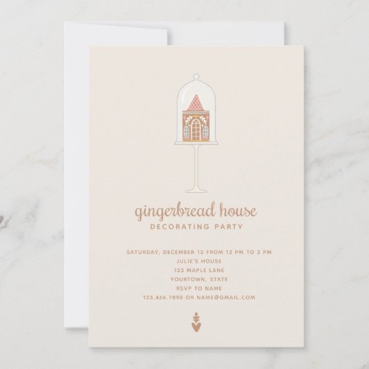 Uitnodiging voor de Decoratieve Partij van Gingerb (Voorkant)