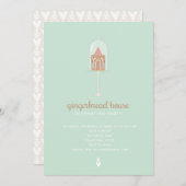 Uitnodiging voor de Decoratieve Partij van Gingerb (Voorkant / Achterkant)