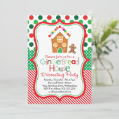 Uitnodiging voor de Decoratieve Partij van Gingerb (Staand voorkant)