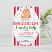 Uitnodiging voor de Decoratieve Partij van Gingerb (Staand voorkant)