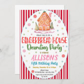 Uitnodiging voor de Decoratieve Partij van Gingerb (Voorkant / Achterkant)