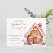 Uitnodiging voor de Decoratieve Partij van Gingerb (Staand voorkant)