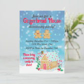 Uitnodiging voor de Decoratieve Partij van Gingerb (Staand voorkant)