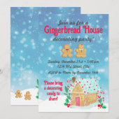 Uitnodiging voor de Decoratieve Partij van Gingerb (Voorkant / Achterkant)