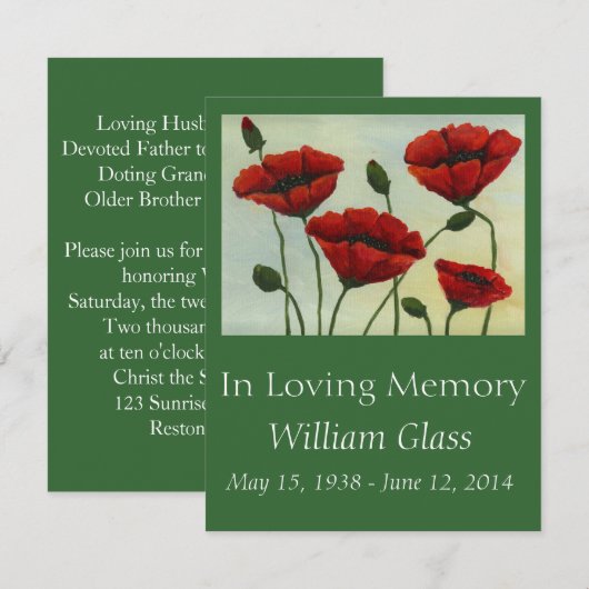 Uitnodiging voor de denkdienst (Voorkant / Achterkant)