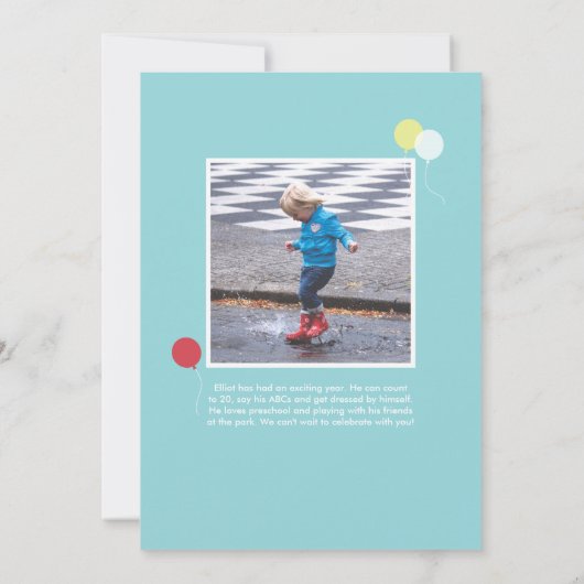 Uitnodiging voor de derde verjaardag van de driewi (Achterkant)